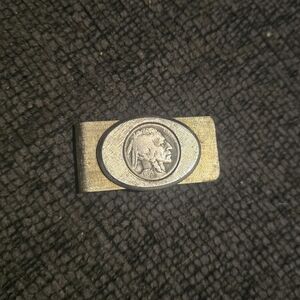 Antique 1936 Buffalo Nickel Tie Money Clip